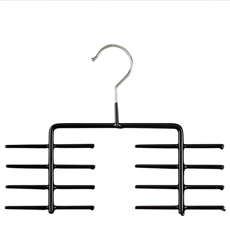 Galge för 16 slipsar, MAWA KRAWATTENHALTER, 25 cm, Non-Slip, Svart