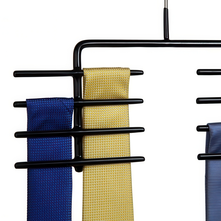 Galge för 16 slipsar, MAWA KRAWATTENHALTER, 25 cm, Non-Slip, Svart