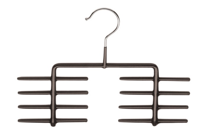 Galge för 16 slipsar, MAWA KRAWATTENHALTER, 25 cm, Non-Slip, Svart
