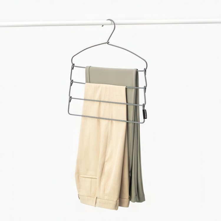 Galge för 4 par byxor, BRABANTIA SPACE-SAVER, 41,5 x H 42,5 cm , Svart / Vit