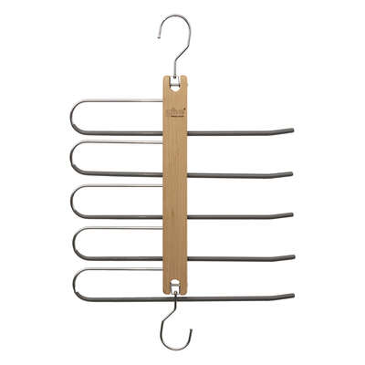 Galge för 5 par byxor, CASCADE PANT HANGER, Natur / Grå