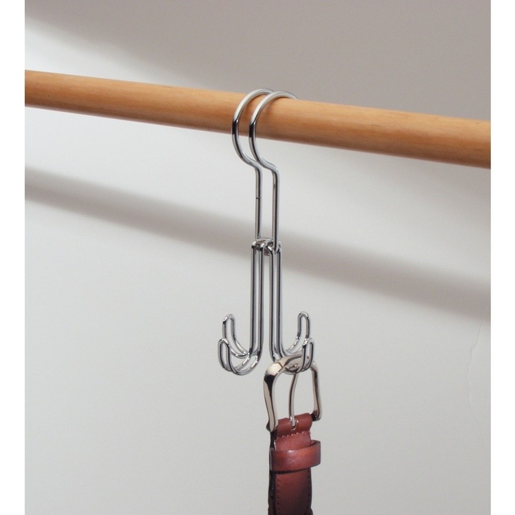 Galge för halsband & skärp, QUAD HOOK, Silver