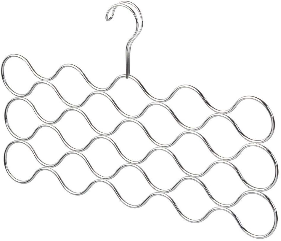 Galge för sjalar i metall , WAVE 23 LOOP, 42 x H 26 cm, Silver