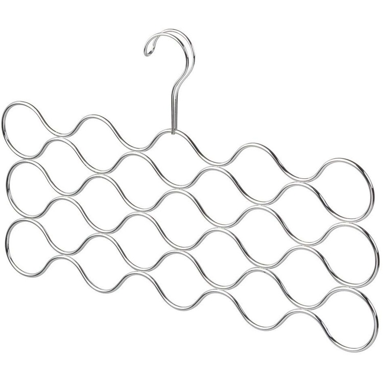 Galge för sjalar i metall , WAVE 23 LOOP, 42 x H 26 cm, Silver