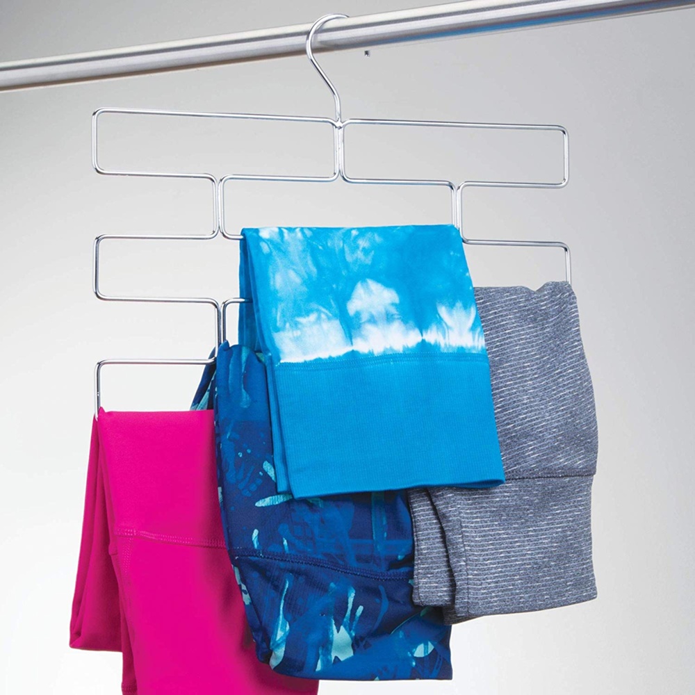 Galge för sjalar och strumpbyxor, 8 Fack, LEGGING ORGANISER, Silver