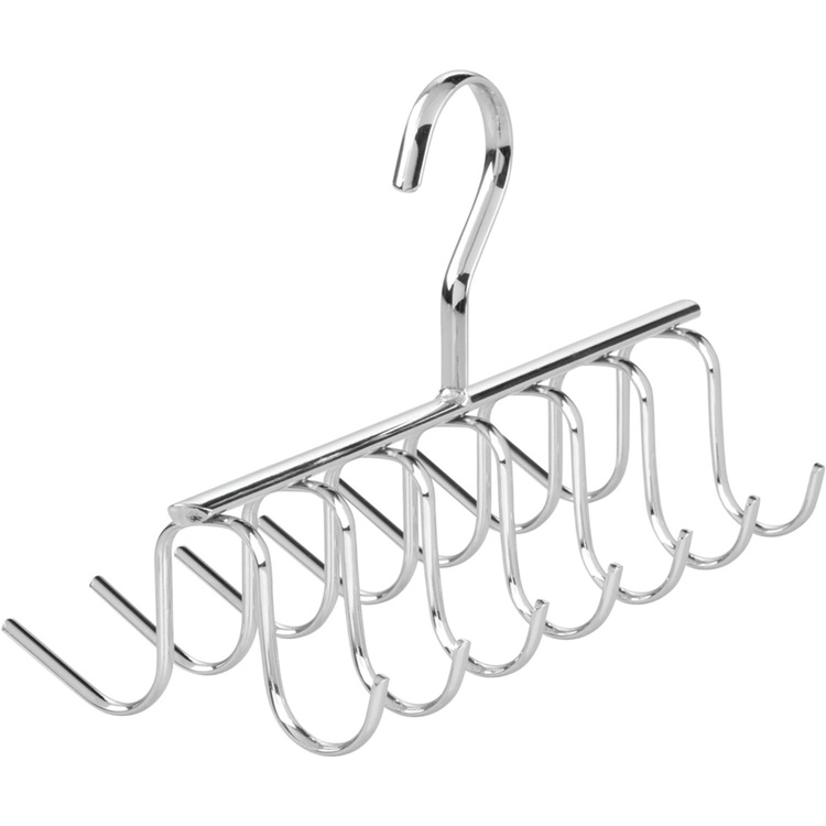 Galge i metall för Slipsar och Skärp, AXIS TIE & BELT RACK, Silver