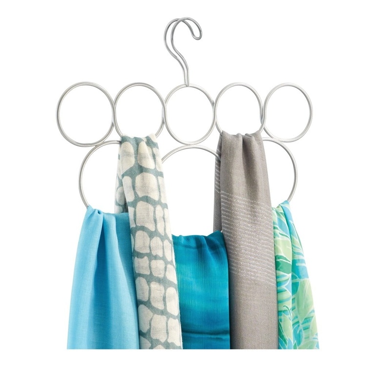 Galge i metall, för sjalar och halsdukar, 8 LOOP SCARF HOLDER