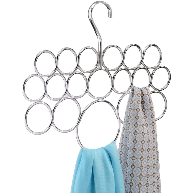 Galge i metall, för sjalar och scarfs, 18 SMALL LOOPS, Silver