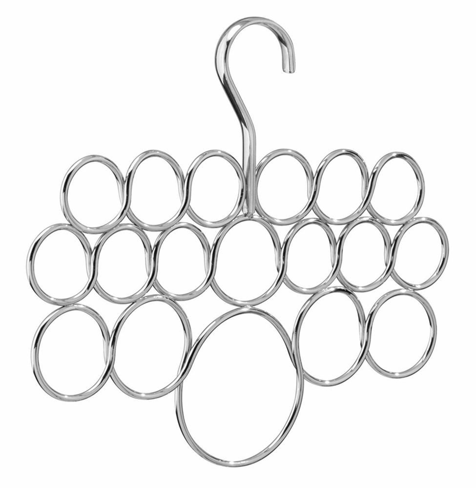 Galge i metall, för sjalar och scarfs, 18 SMALL LOOPS, Silver