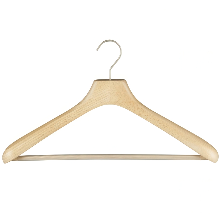 Galge i trä för kostym, MAWA WIDE SHOULDER, 45 cm, Natur