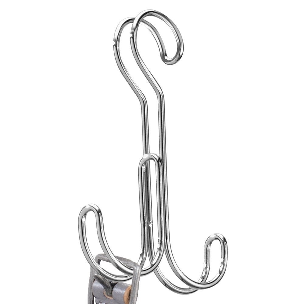 Garderobsstångs Krokar, 2 krokar, DOUBLE S-HOOK, Silver