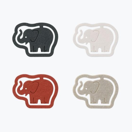 Gem av återvunnen papp, Elefanter, 16 st, P-CLIPS - PAPER ELEPHANTS, Midori, Mix