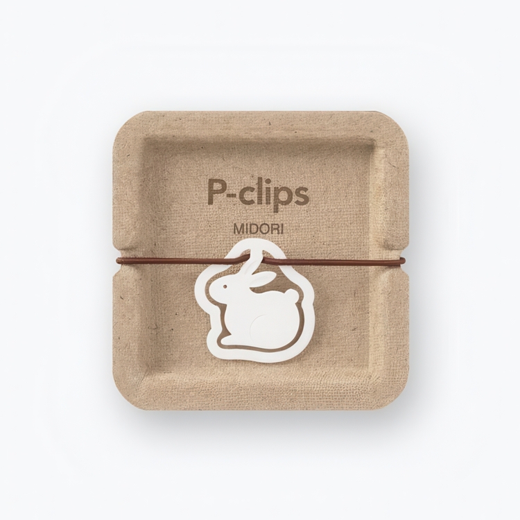 Gem av återvunnen papp, Kaniner, 16 st,  P-CLIPS -  PAPER RABBITS,  Mi