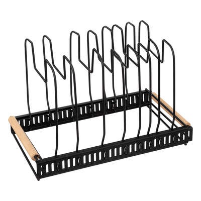 Grytlocks- & Stekpannförvaring, SIMPLY SMART, Justerbar 32,5 - 58,5 cm, Svart / Natur