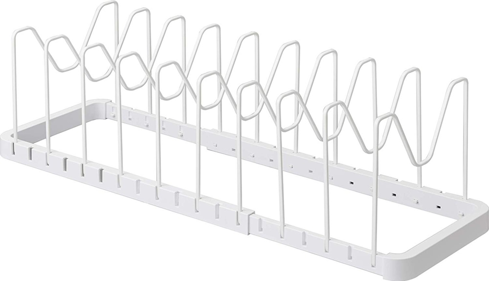 Grytlocks- & Stekpannsförvaring, Justerbar, TOWER, Yamazaki, Justerbar 45 - 82 cm, vit
