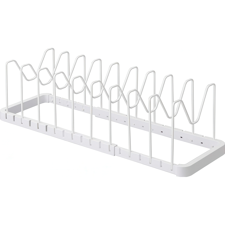 Grytlocks- & Stekpannsförvaring, Justerbar, TOWER, Yamazaki, Justerbar 45 - 82 cm, vit