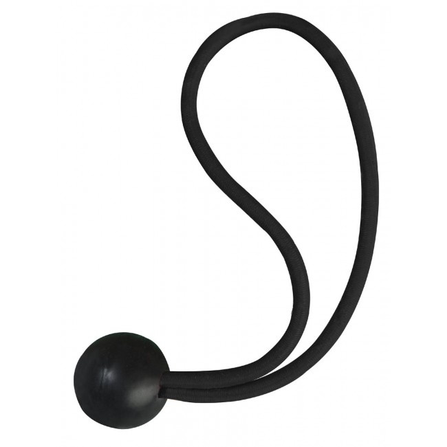 Gummistroppar / Spännband, 4 st, BALL BUNGEES, 20 cm, Svart