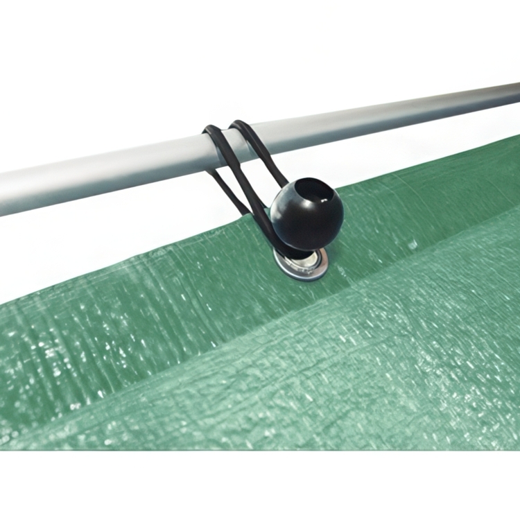 Gummistroppar / Spännband, 4 st, BALL BUNGEES, 20 cm, Svart