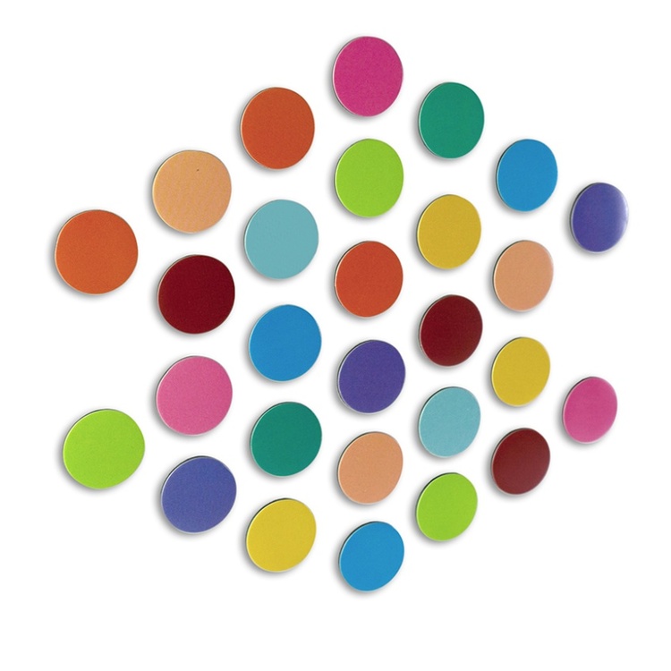 Gör ytan magnetisk, 28 st, ELEMENT DOT FLEX, Ã˜ 2 cm, Multicolor