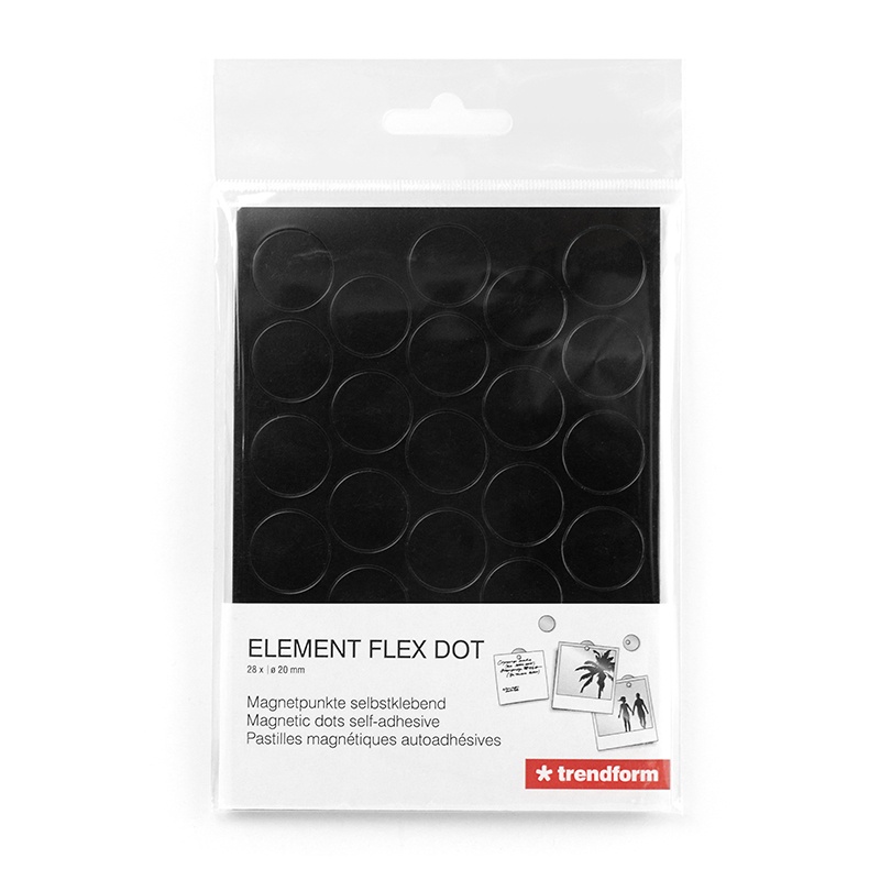 Gör ytan magnetisk, 28 st, MAGNETIC DOTS FLEX, Ã˜ 2 cm, Svart