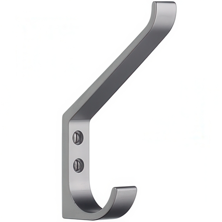 Hattkrok i aluminium, BESLAGSBODEN, H 13,5 cm, Silver