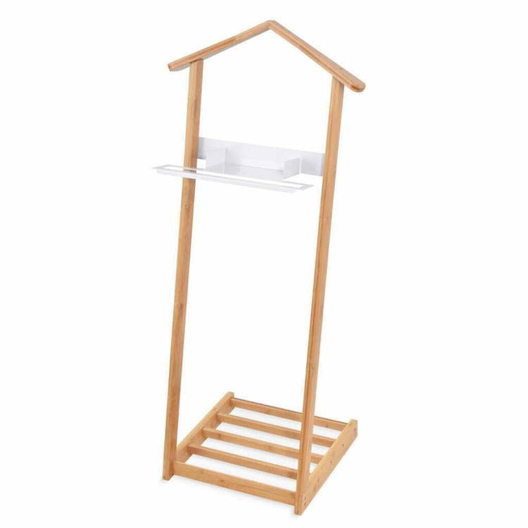 Herrbetjänt i Bambu, BAMBOO VALET STAND, Natur / Vit