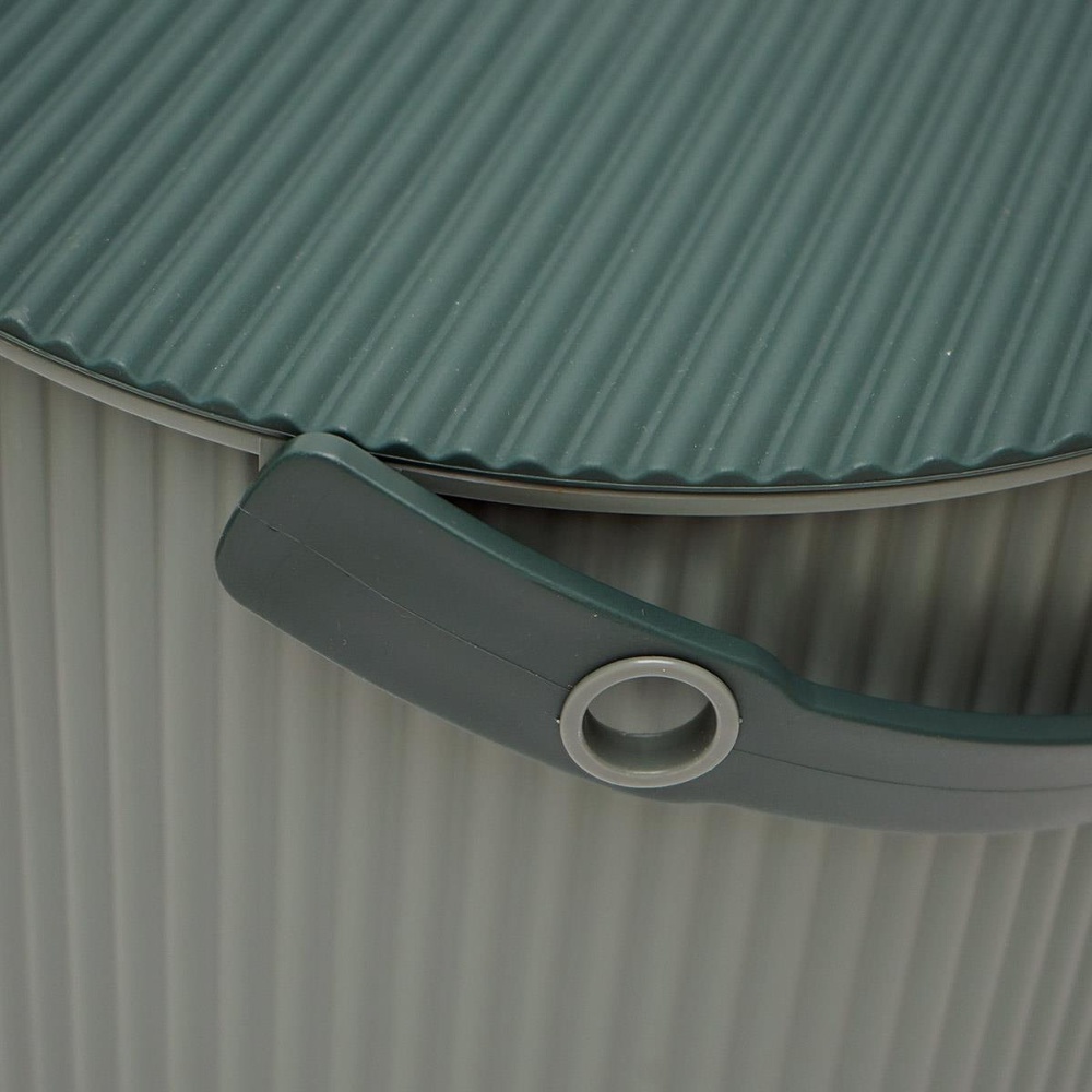 Hink / korg med lock, BAKED GREEN LARGE OMNIOUTIL, 20L, Grön / Mörkgrön