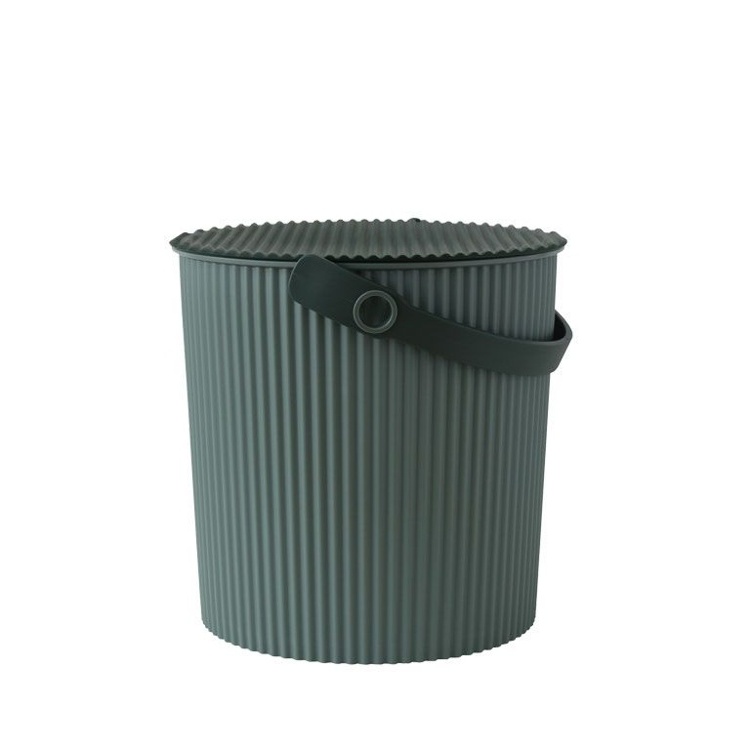Hink / korg med lock, BAKED GREEN MEDIUM OMNIOUTIL, 10 L, Grön / Mörkgrön