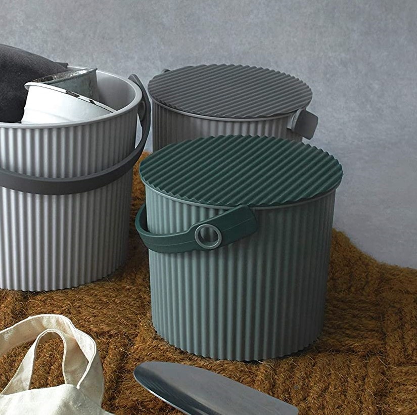 Hink / korg med lock, BAKED GREEN SMALL OMNIOUTIL, 8L, Grön / Mörkgrön