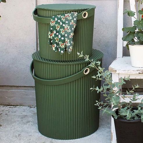 Hink / korg med lock, GARDEN MEDIUM OMNIOUTIL, 10 L, Mörkgrön