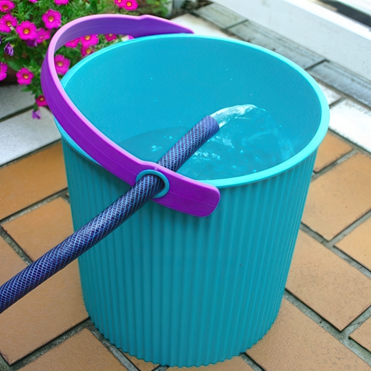 Hink / korg med lock, PINK MEDIUM OMNIOUTIL, 10 L, Cerise / orange