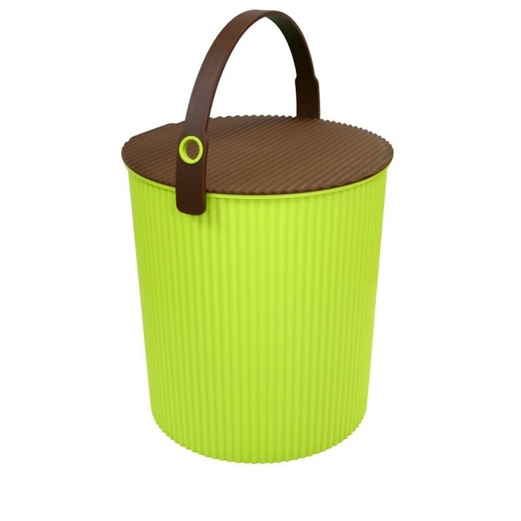 Hink / korg med lock, VIVID GREEN LARGE OMNIOUTIL, 20L, Grön / Brun