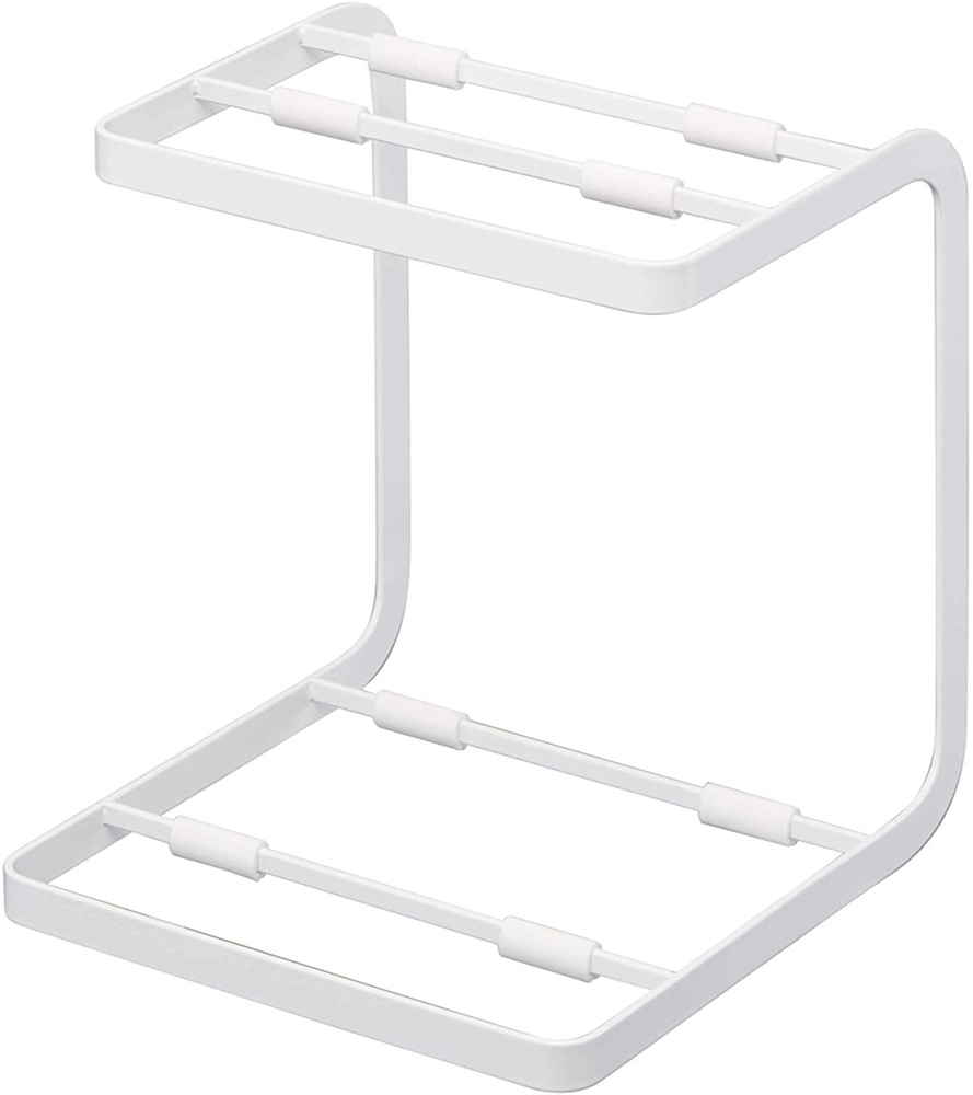 Hylla för kastruller, Kraftig metall, TOWER COOKWARE STAND, Yamazaki, Vit
