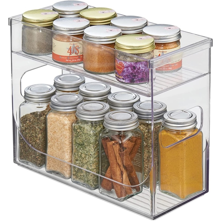 Hylla för Kryddor, LINUS CABINET ORGANIZER, 12 x 26 x H 21,6 cm, Transparent
