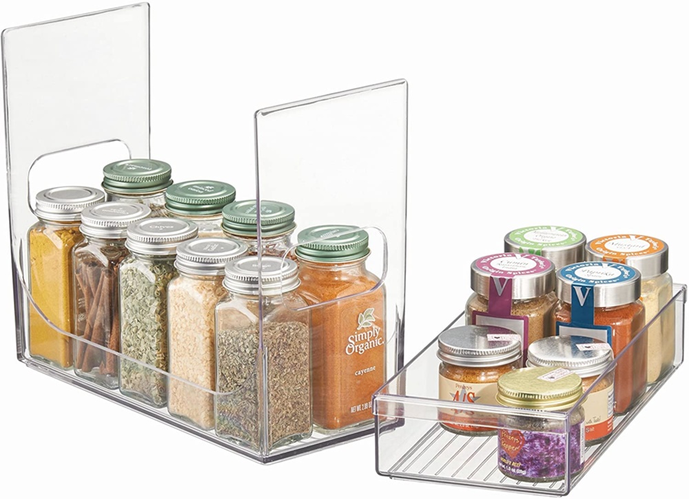 Hylla för Kryddor, LINUS CABINET ORGANIZER, 12 x 26 x H 21,6 cm, Transparent