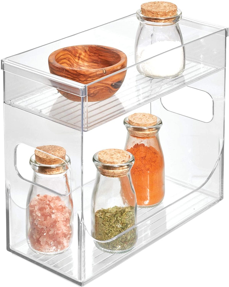 Hylla för Kryddor, LINUS CABINET ORGANIZER, 12 x 26 x H 21,6 cm, Transparent