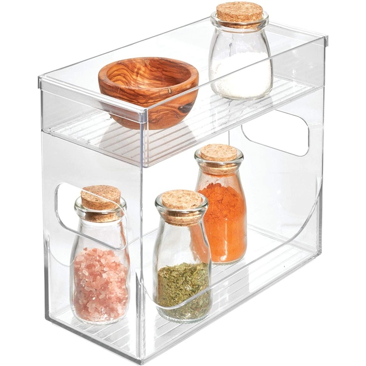 Hylla för Kryddor, LINUS CABINET ORGANIZER, 12 x 26 x H 21,6 cm, Transparent