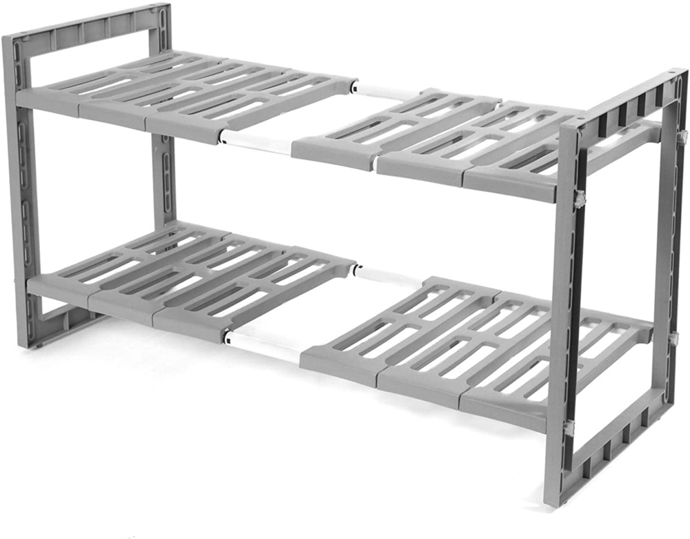 Hylla för under diskbänken, Justerbar, UNDER SINK RACK, 48 till 85 cm, Grå