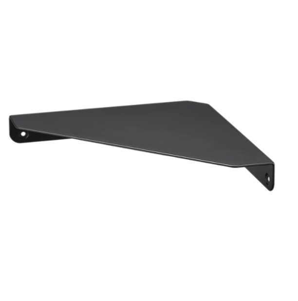 Hylla i metall, För hörn, TOWER CORNER SHELF, Yamazaki, Svart