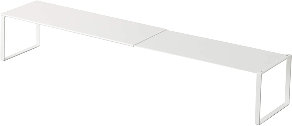 Justerbar insatshylla i metall, 34-60cm, Yamazaki, Vit