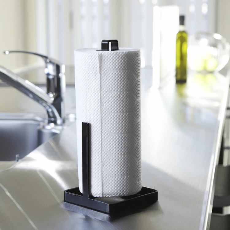 Hållare för hushållspapper, TOWER, Yamazaki, Svart