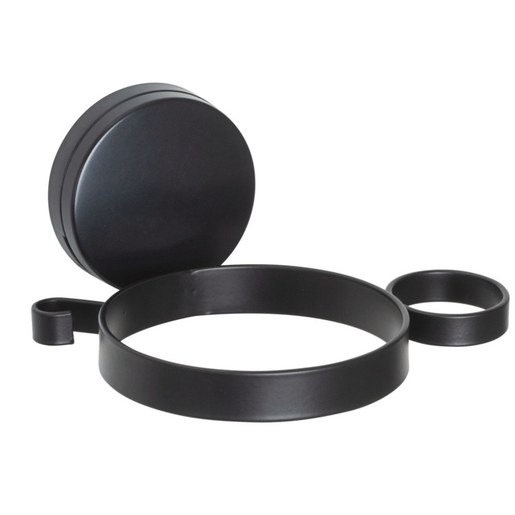 Hållare för hårtork, Självhäftande, PAVIA STATIC-LOC, Svart