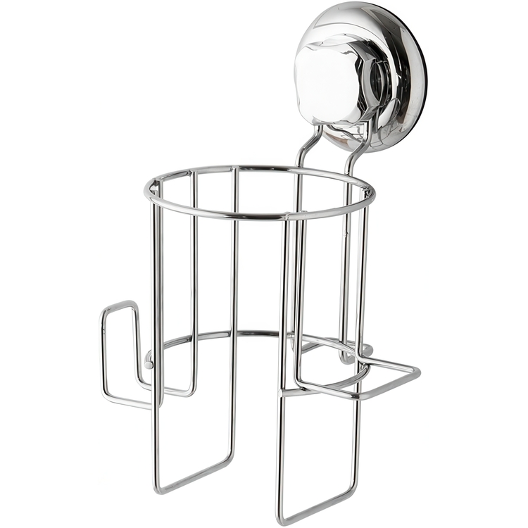 Hållare för hårtork, Sätts fast med Sugpropp, BESTLOCK, Silver