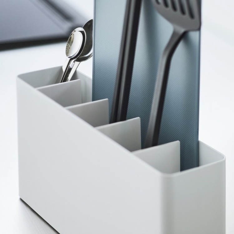 Hållare för köksredskap i metall, TOWER UTENSIL HOLDER, Yamazaki, Vit