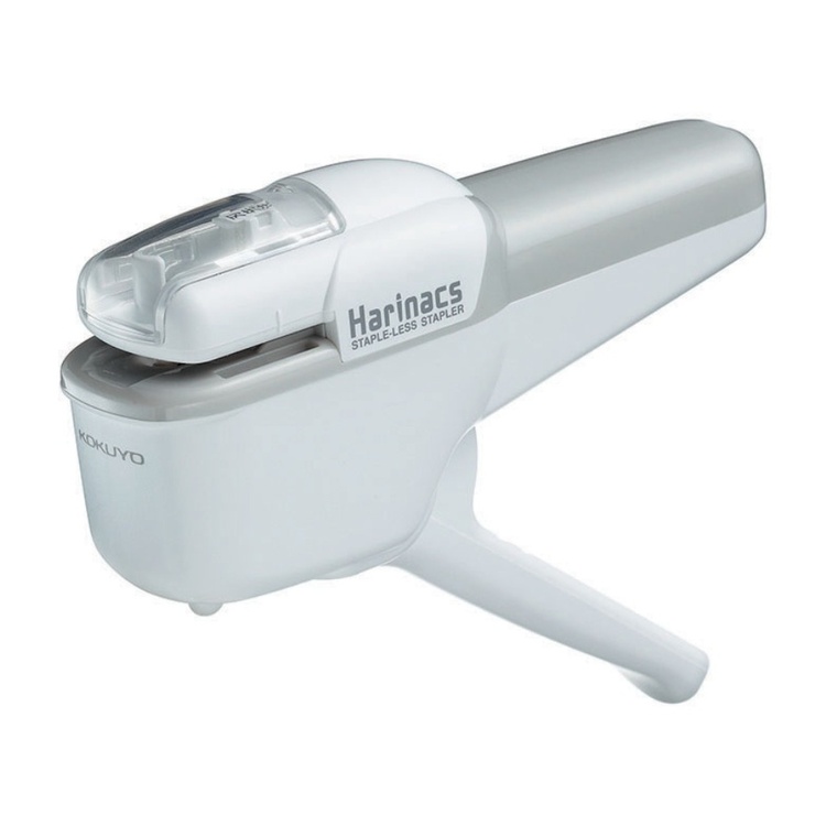 Häftapparat utan klammer,  HARINACS JAPANESE STAPLES STAPLER,  Vit