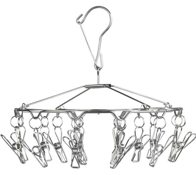 Hängande torkställning i Rostfritt stål, TVÃ„TT-RONDELL, Ã˜ 27 x H 26 cm, Silver