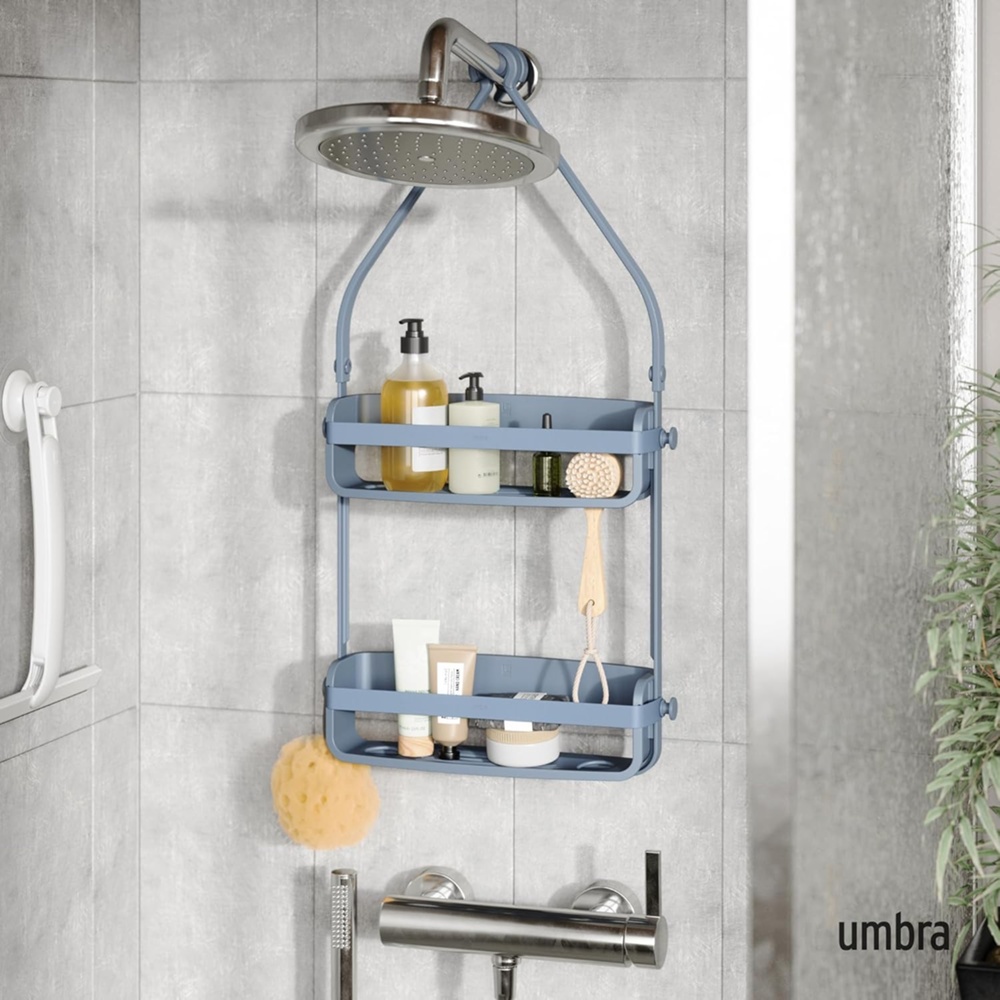 Hängande duschförvaring, Umbra, Blå