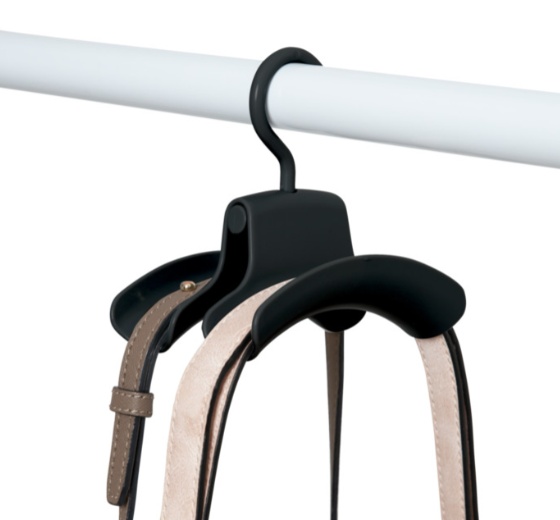 Hängande förvaring för väskor med galge, 3 st, HANDTASCHENHALTER, Svart