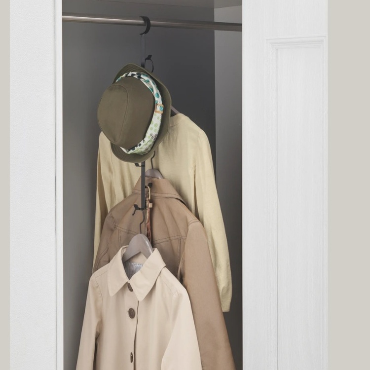 Hängande förvaring för väskor, SMART CLOSET HANGER, Yamazaki, Svart