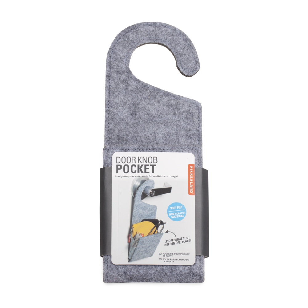 Hängande Förvaringsficka, DOOR KNOB POCKET, Kikkerland, Grå